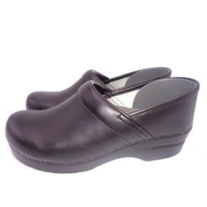 Dansko Professional Comfort Clogs 40/9 Womens Black Leather Shoes